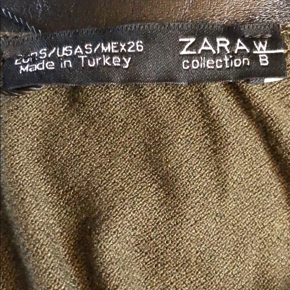 New Zara Soft Stretch Long Sleeve Top Camo Green - Picture 7 of 9